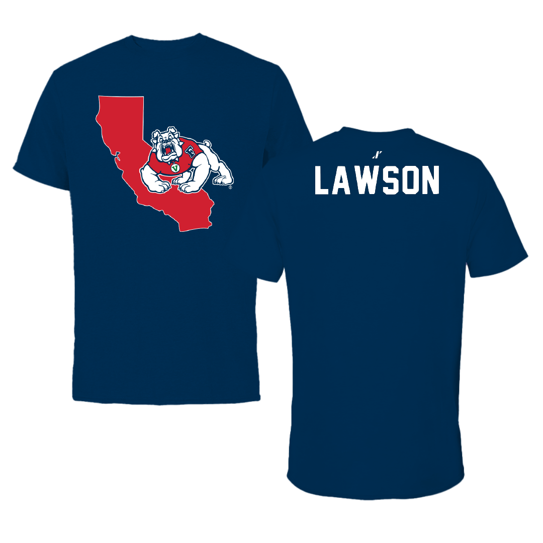 Fresno State University TF and XC Navy State Tee - Maria Lawson