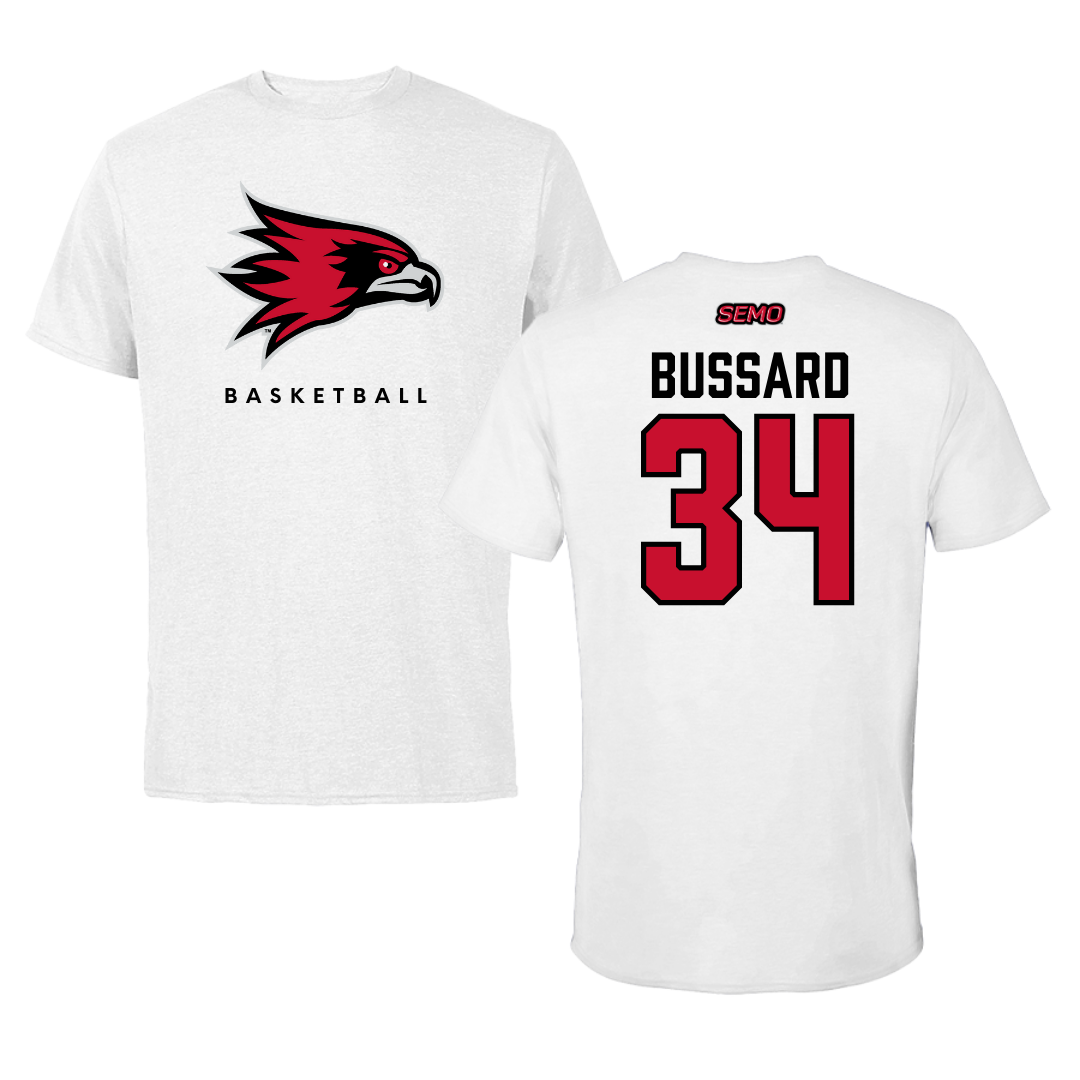 Southeast Missouri State University Basketball White Performance Tee - #34 Sophie Bussard