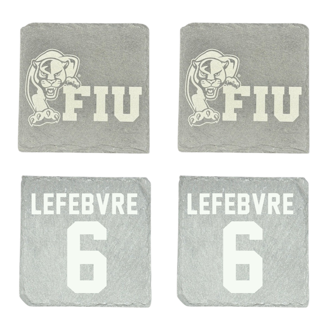 Florida International University Soccer Stone Coaster (4 Pack)  - #6 Mathys Lefebvre