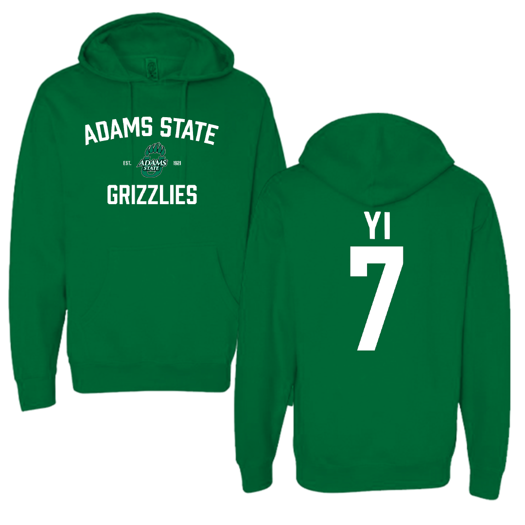 Adams State University Baseball Green General Hoodie - #7 Austin Yi