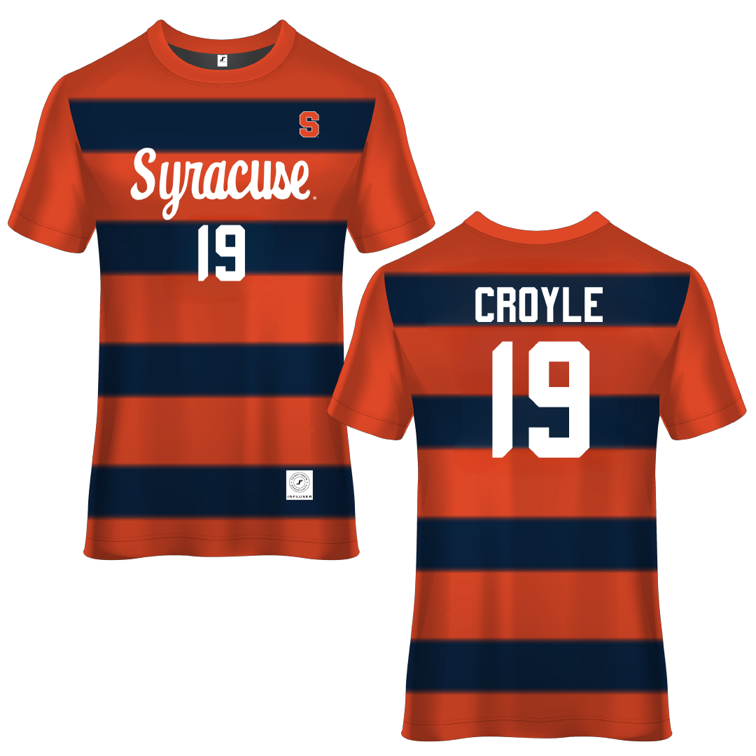 Syracuse University Orange Striped Soccer Jersey - #19 Anna Croyle