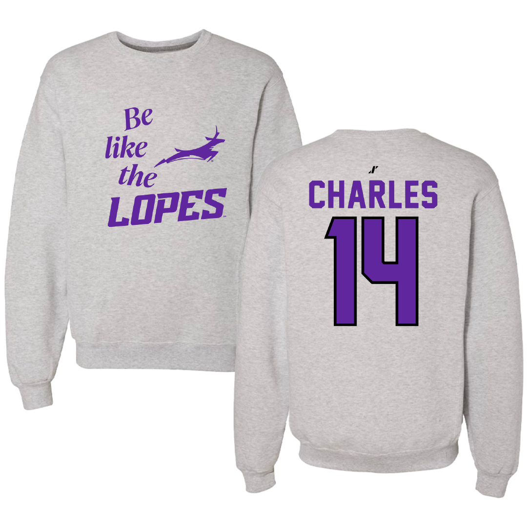 Grand Canyon University Baseball Light Gray Be Like Us Crewneck - #14 Max Charles