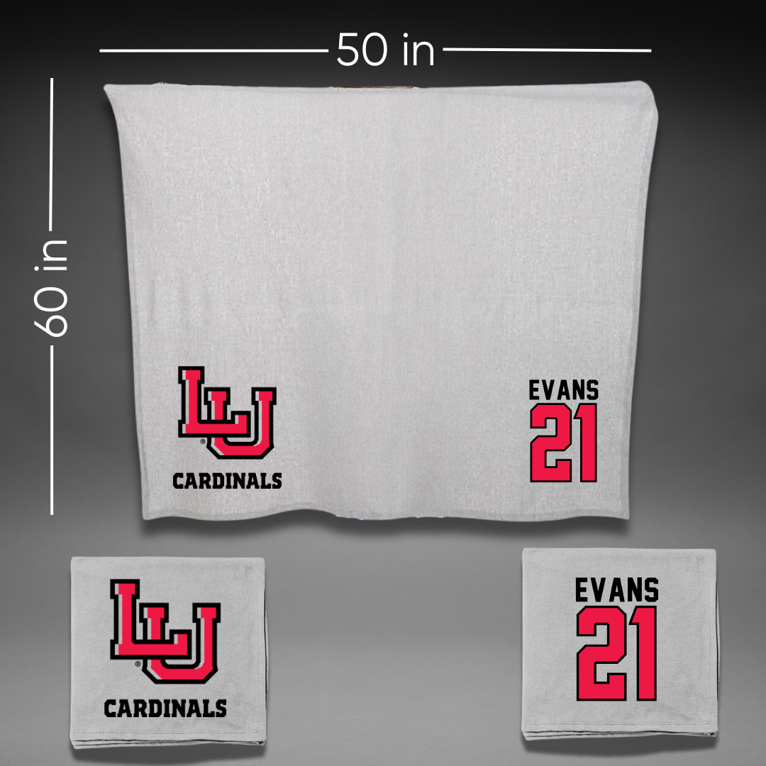 Lamar University Football Gray Blanket - #21 Jamarion Evans