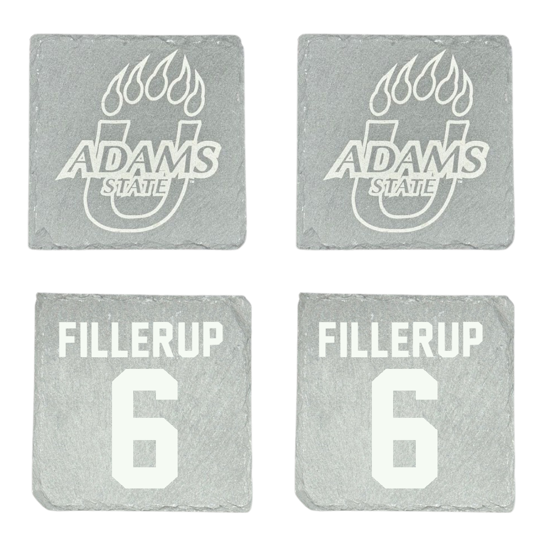 Adams State University Lacrosse Stone Coaster (4 Pack)  - #6 Anthony Fillerup