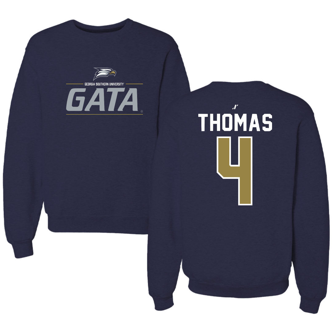 Georgia Southern University Basketball Navy General Crewneck - #4 Constance Thomas