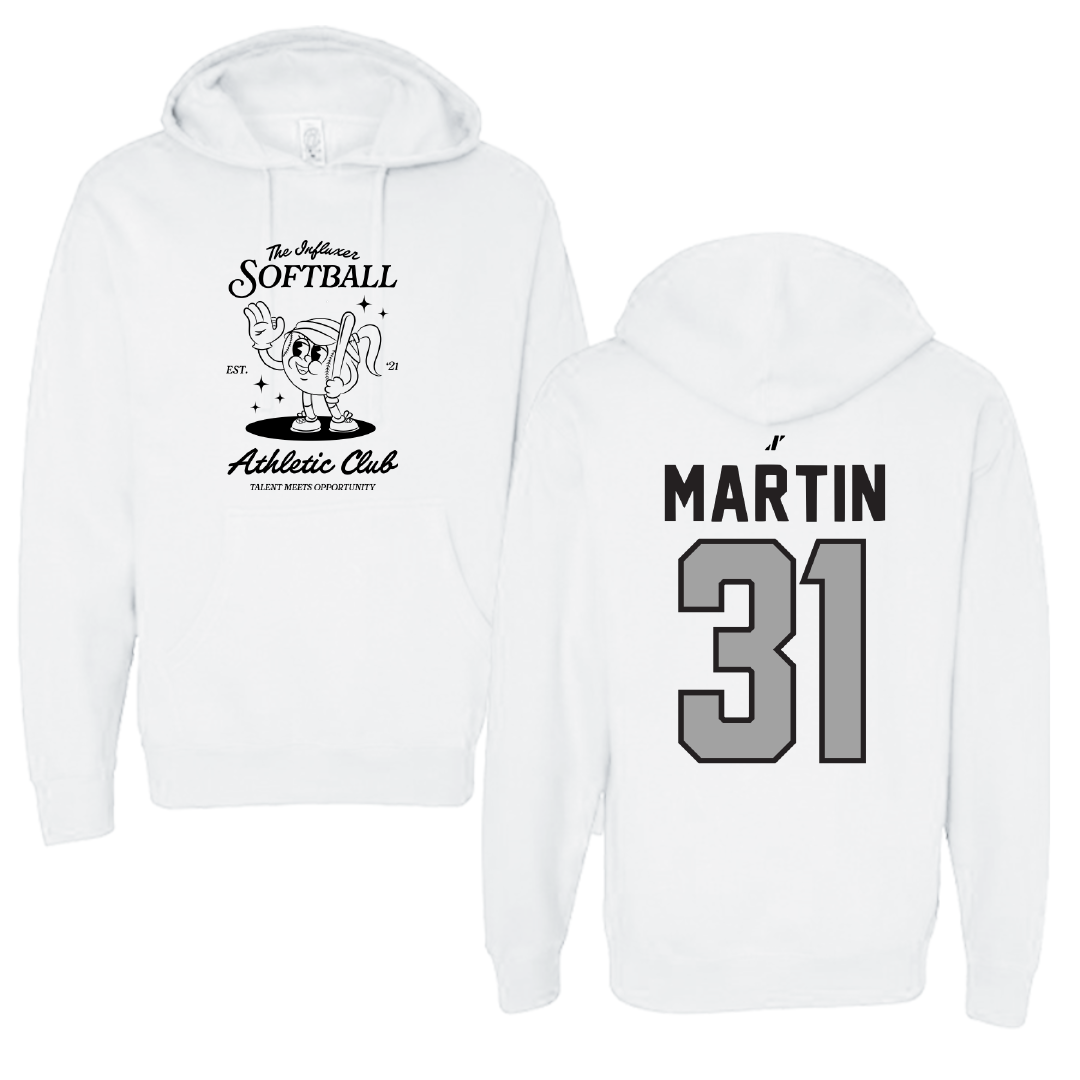 Softball White Influxer Athletic Club Hoodie - #31 Sidney Martin