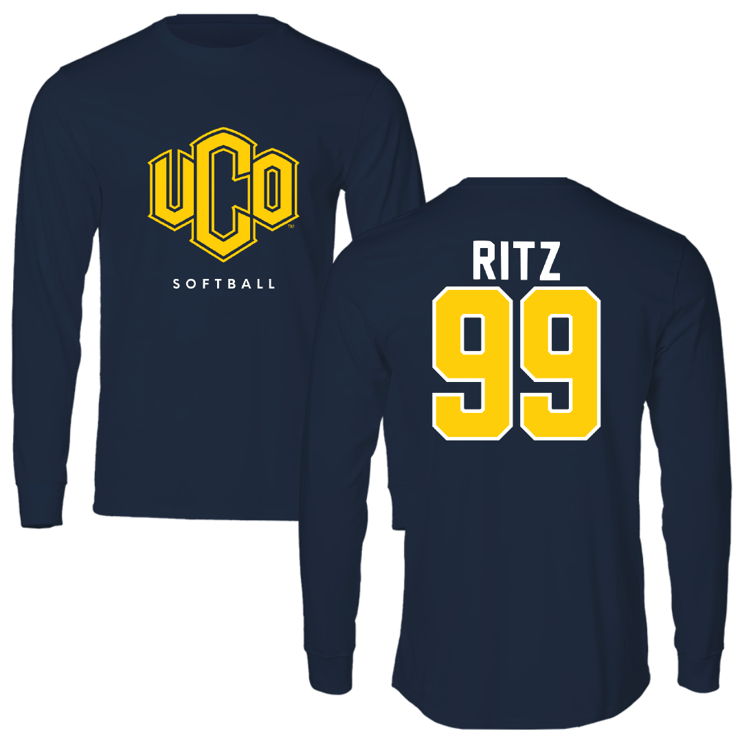 University of Central Oklahoma Softball Navy University Long Sleeve - #99 Terin Ritz