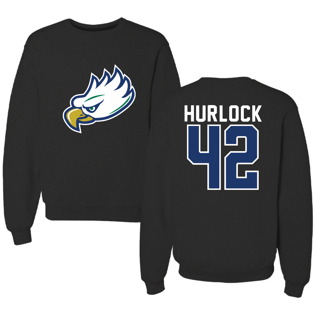 Florida Gulf Coast University Baseball Black Crewneck - #42 Robert Hurlock