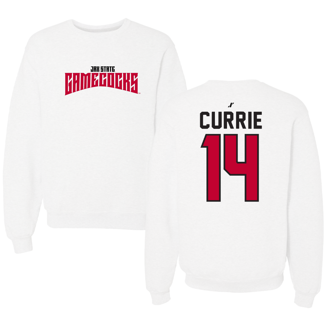 Jacksonville State University Softball White Classics Crewneck - #14 Sarah Currie