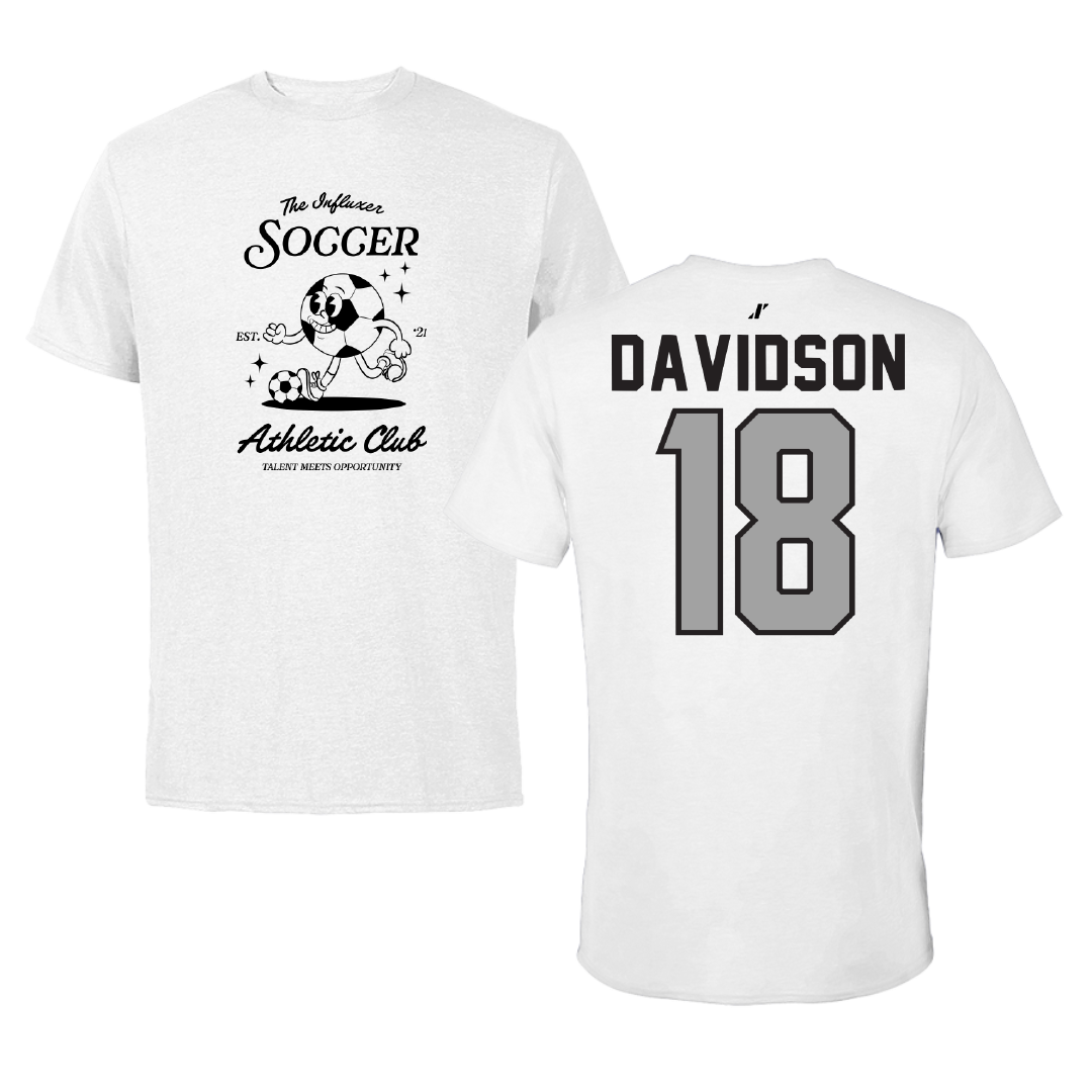 Soccer White Influxer Athletic Club Tee - #18 Sophie Davidson