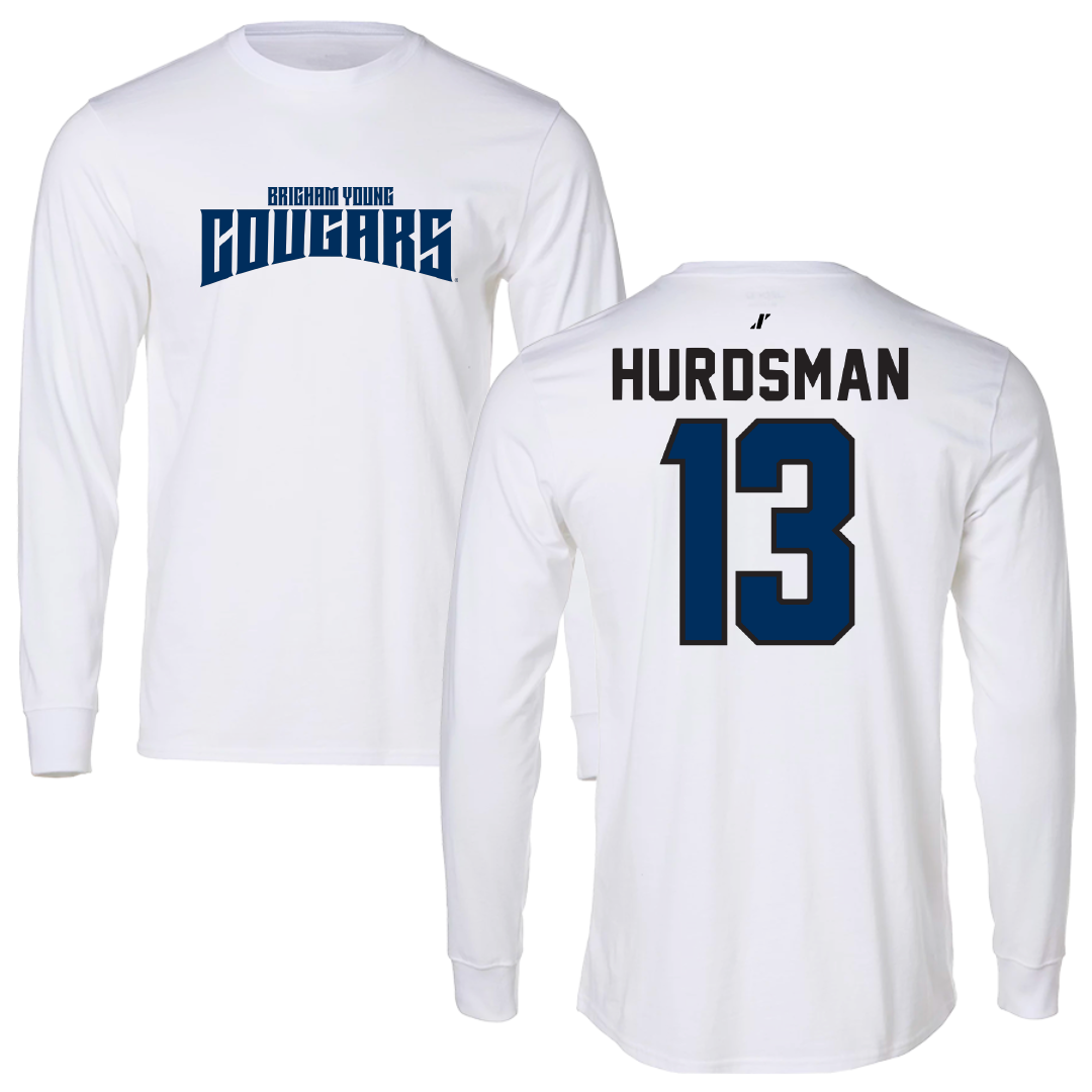 Brigham Young University Baseball White Classic Long Sleeve - #13 Bryker Hurdsman