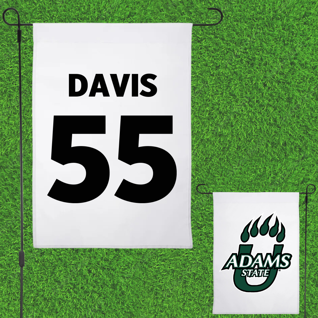 Adams State University Softball White Garden Flag - #55 Aubree Davis