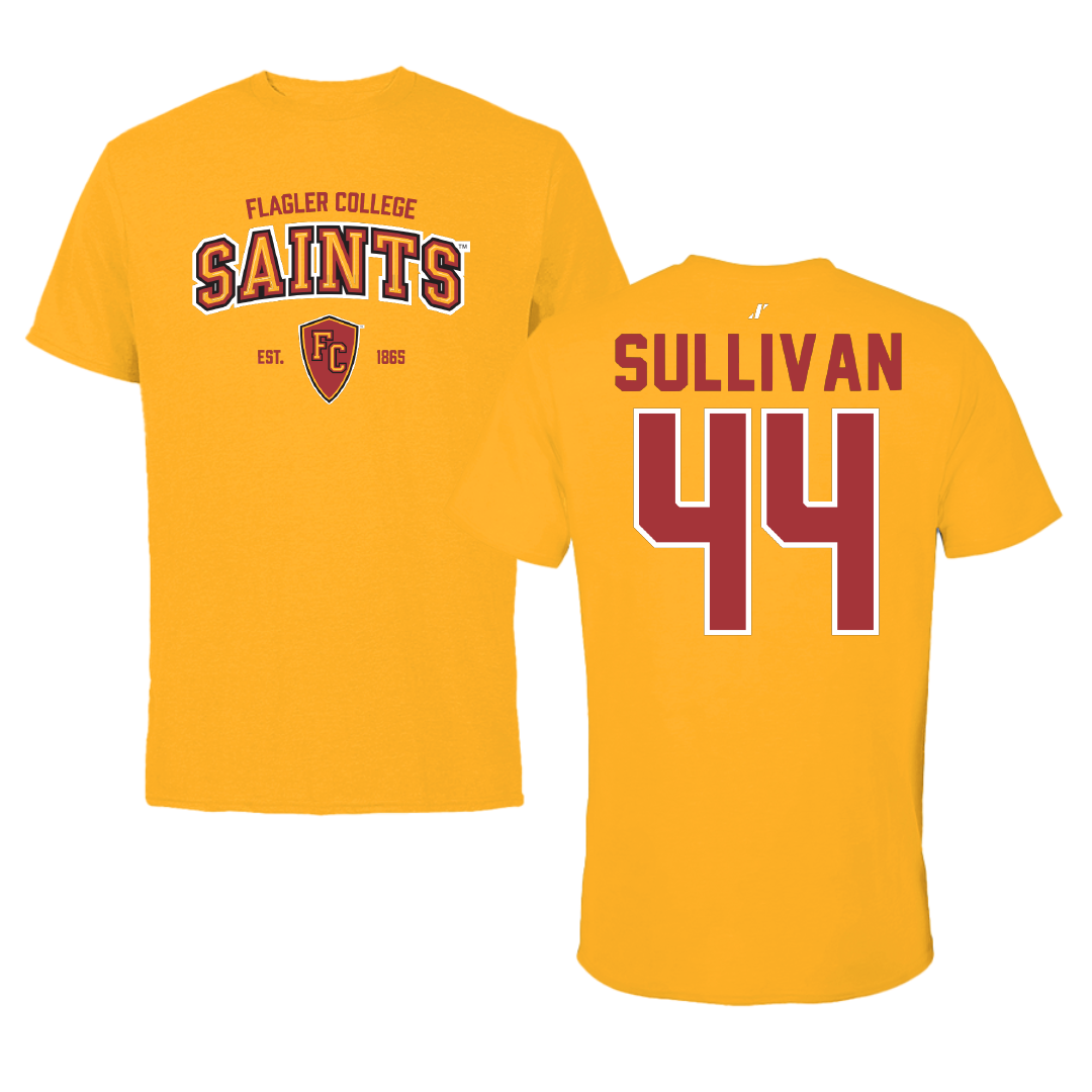 Flagler College Baseball Gold General Tee - #44 Jesse Sullivan