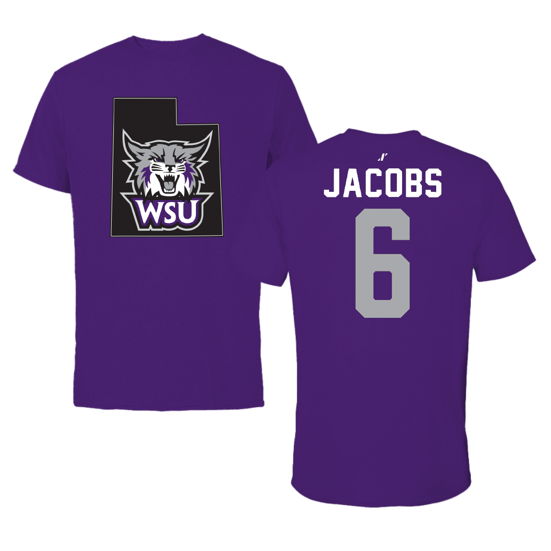 Weber State University Soccer Purple State Tee - #6 Emery Jacobs