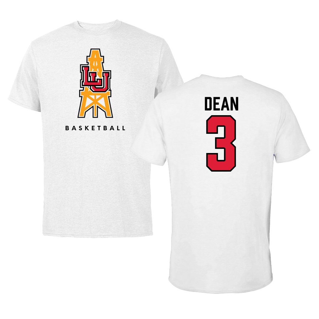 Lamar University Basketball White Performance Tee - #3 Sabria Dean