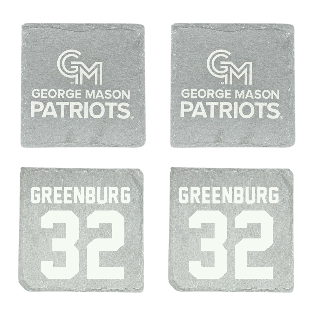 George Mason University Basketball Stone Coaster (4 Pack)  - #32 Page Greenburg