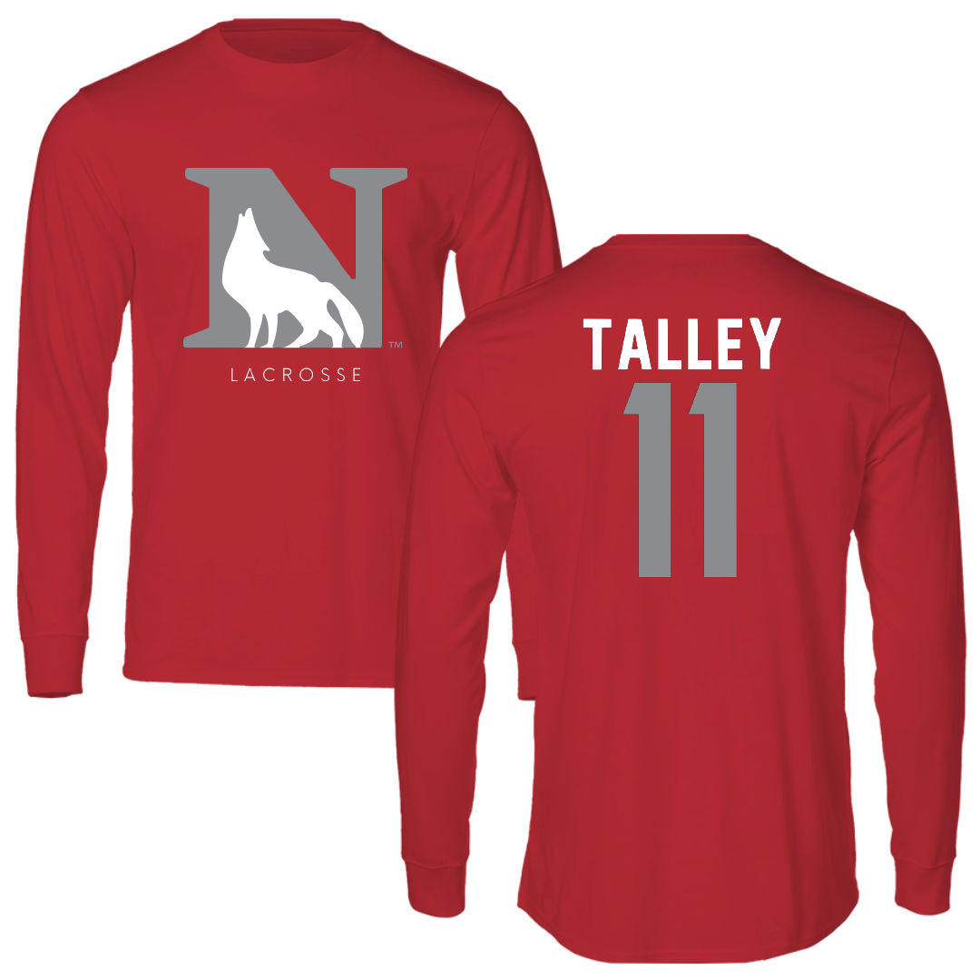Newberry College Lacrosse Red Long Sleeve - #11 Kai Talley