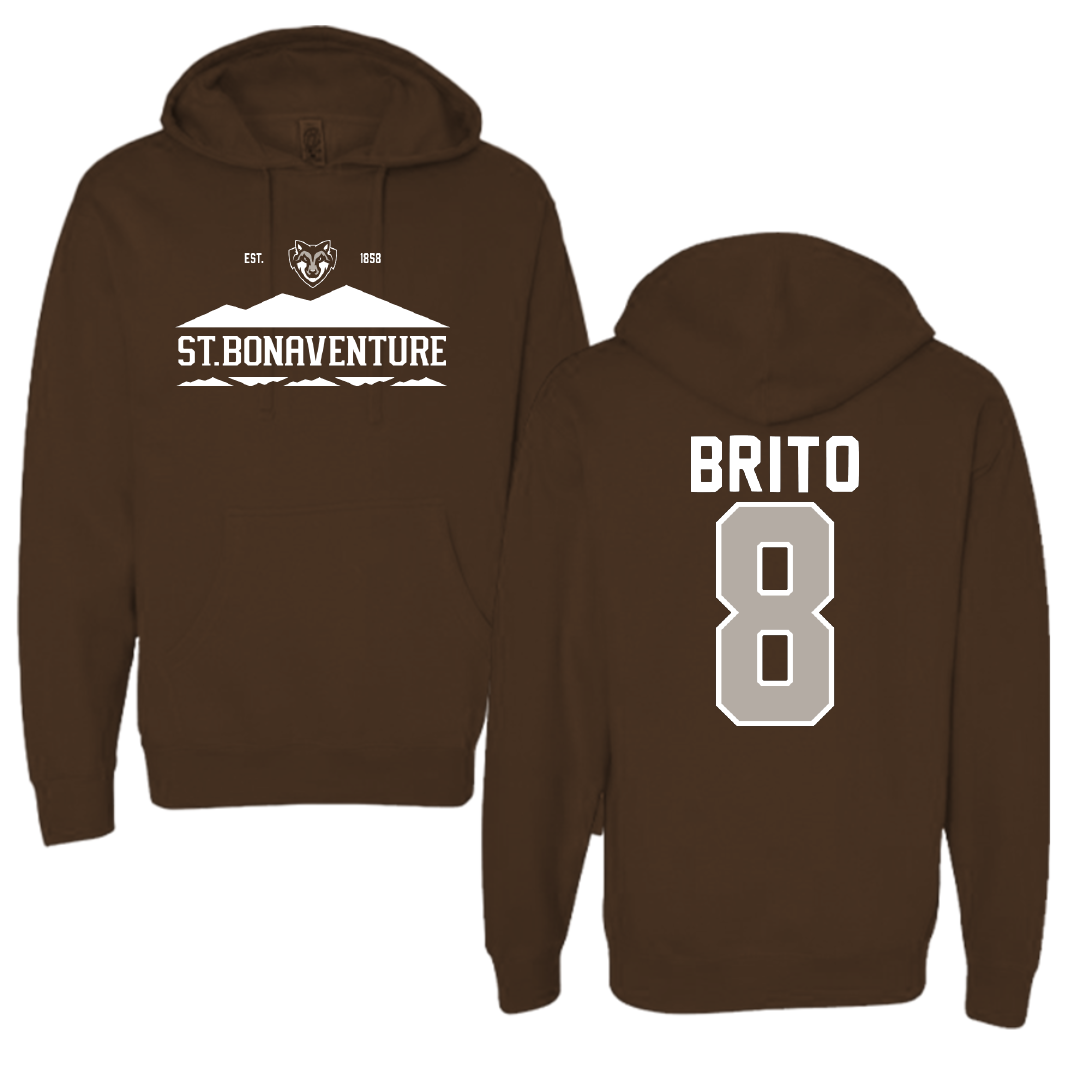 St. Bonaventure University Soccer Brown General Hoodie - #8 Kenzo Brito