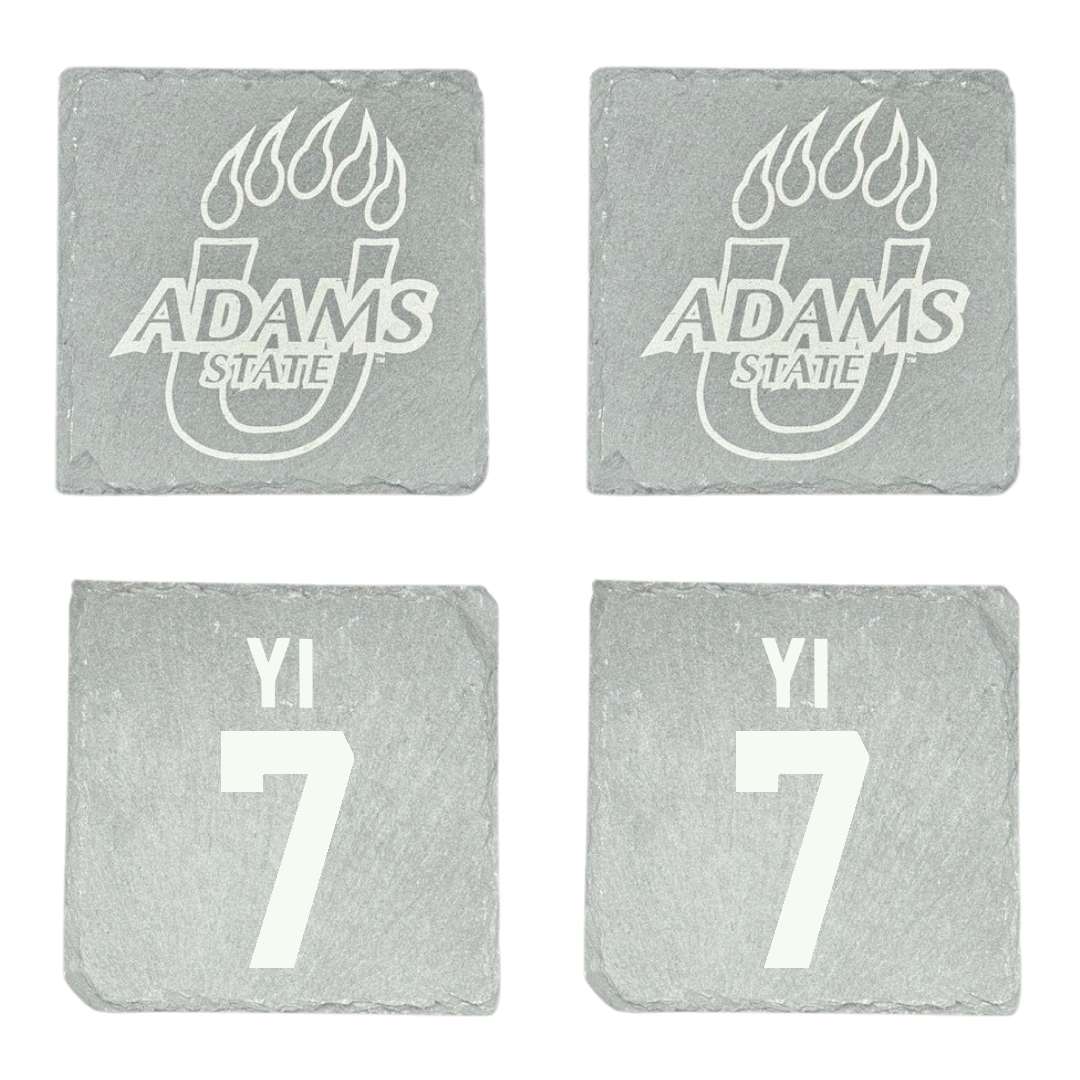 Adams State University Baseball Stone Coaster (4 Pack)  - #7 Austin Yi