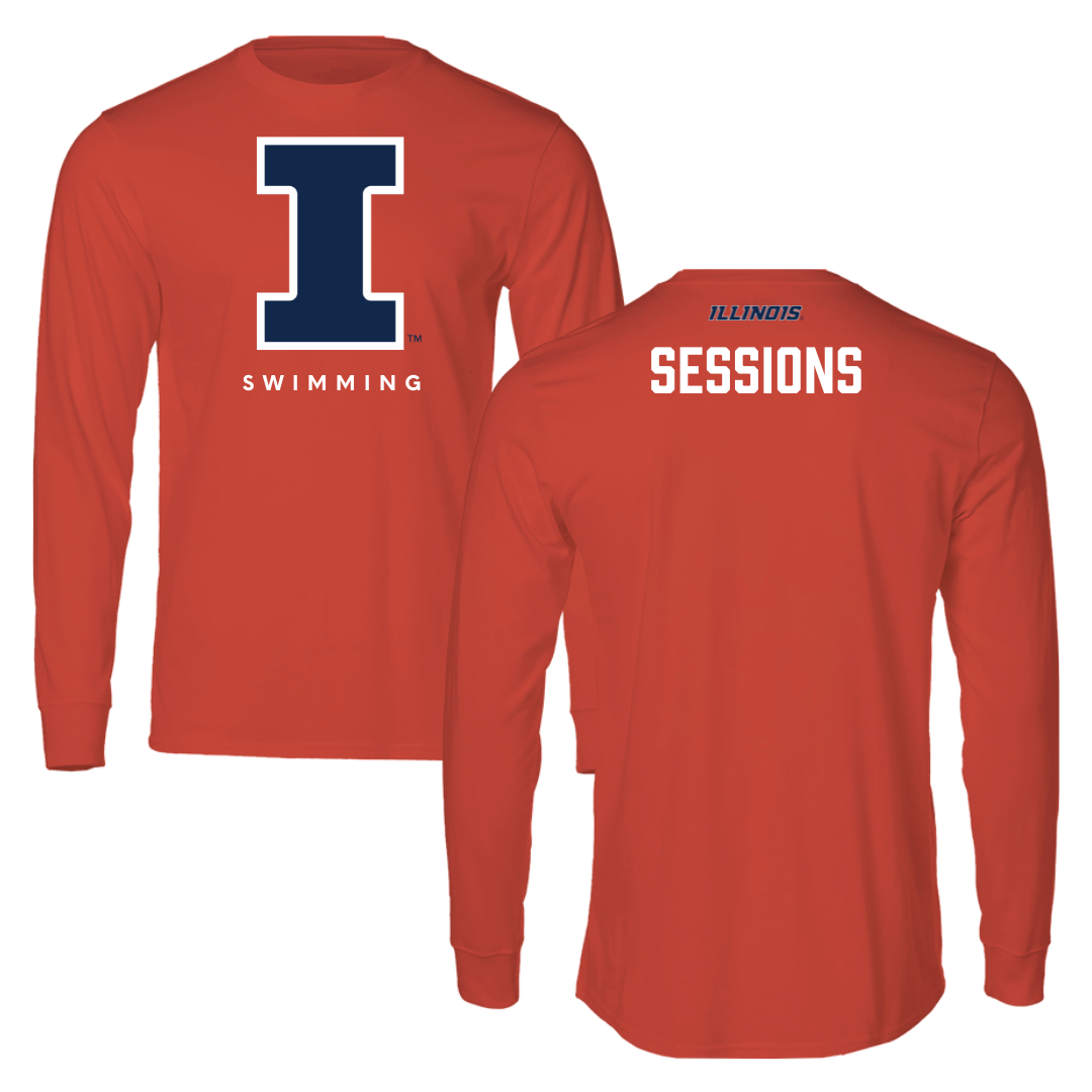 University of Illinois Swimming & Diving Orange Long Sleeve - Kylee Sessions
