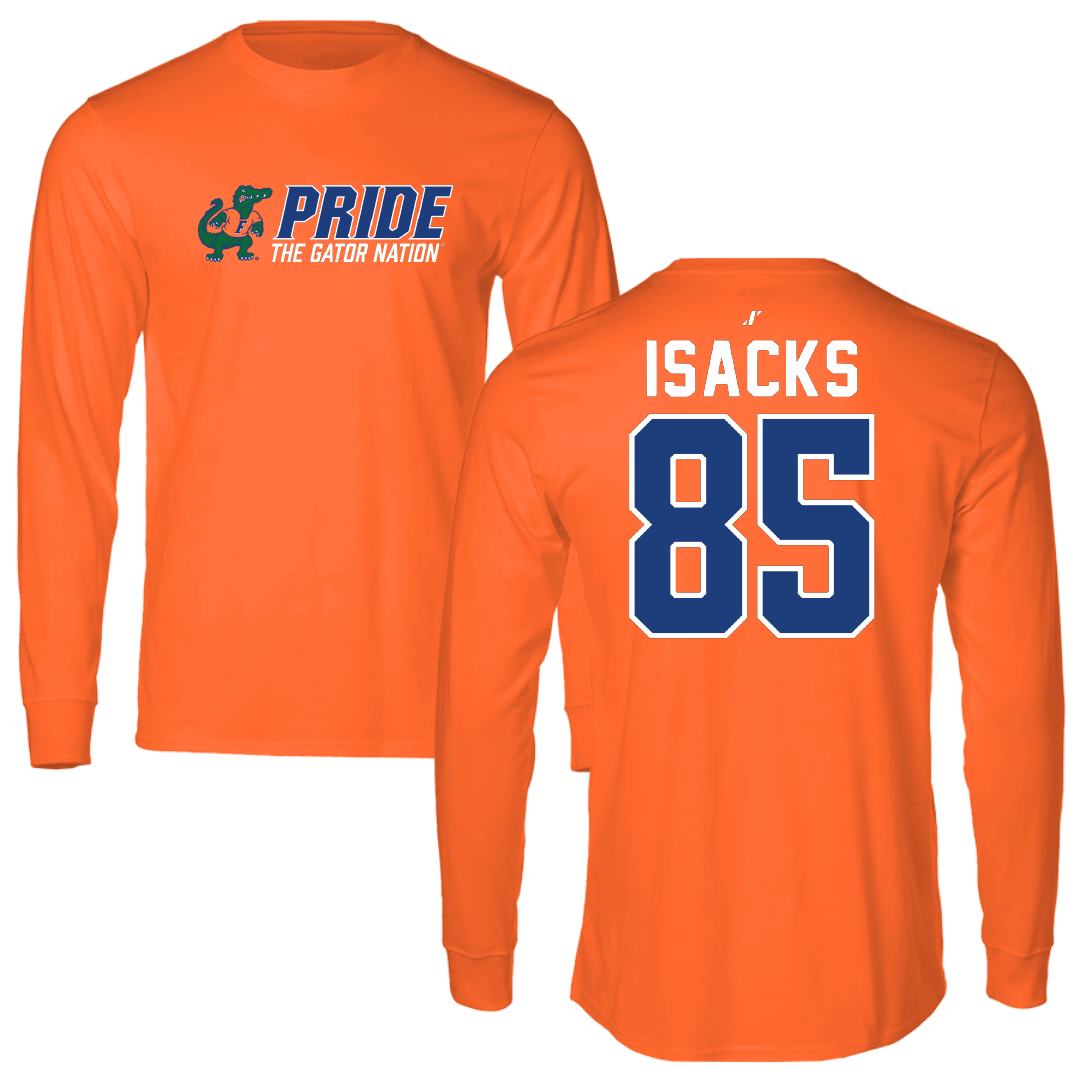 University of Florida Football Orange General Long Sleeve - #85 Scott Isacks