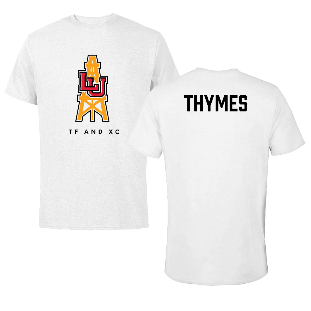 Lamar University TF and XC White Performance Tee - Jakenzie Thymes