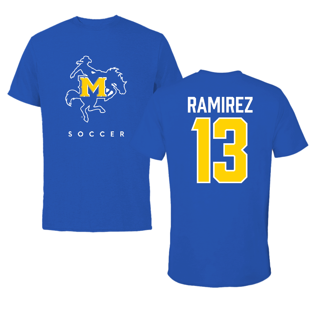 McNeese State University Soccer True Royal Blue Tee - #13 Bailee Ramirez