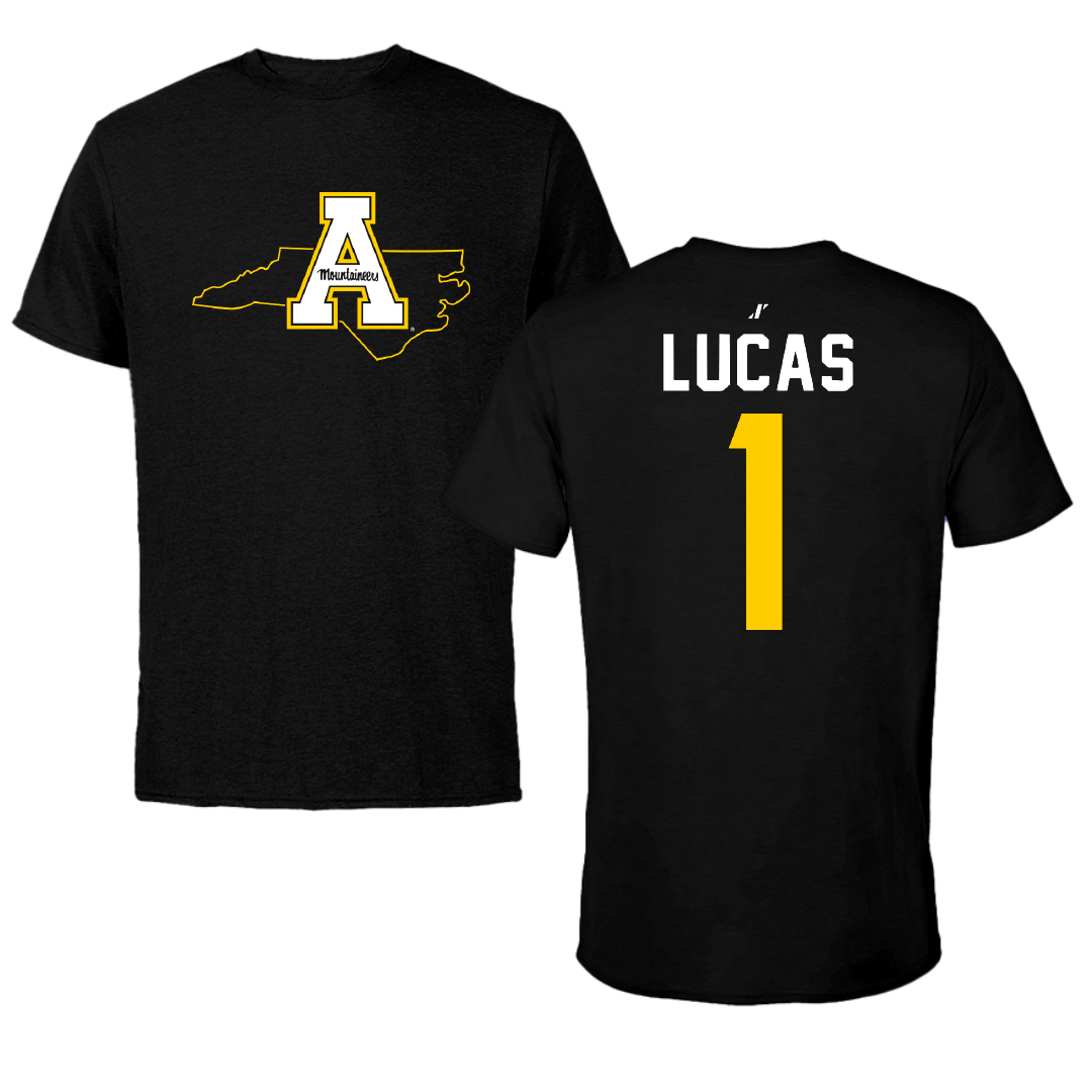 Appalachian State University Softball Black State Performance Tee - #1 Ambry Lucas