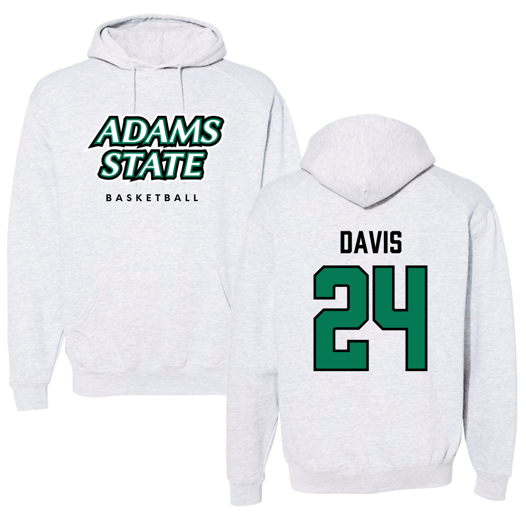 Adams State University Basketball Gray Block Hoodie - #24 Riahana Davis