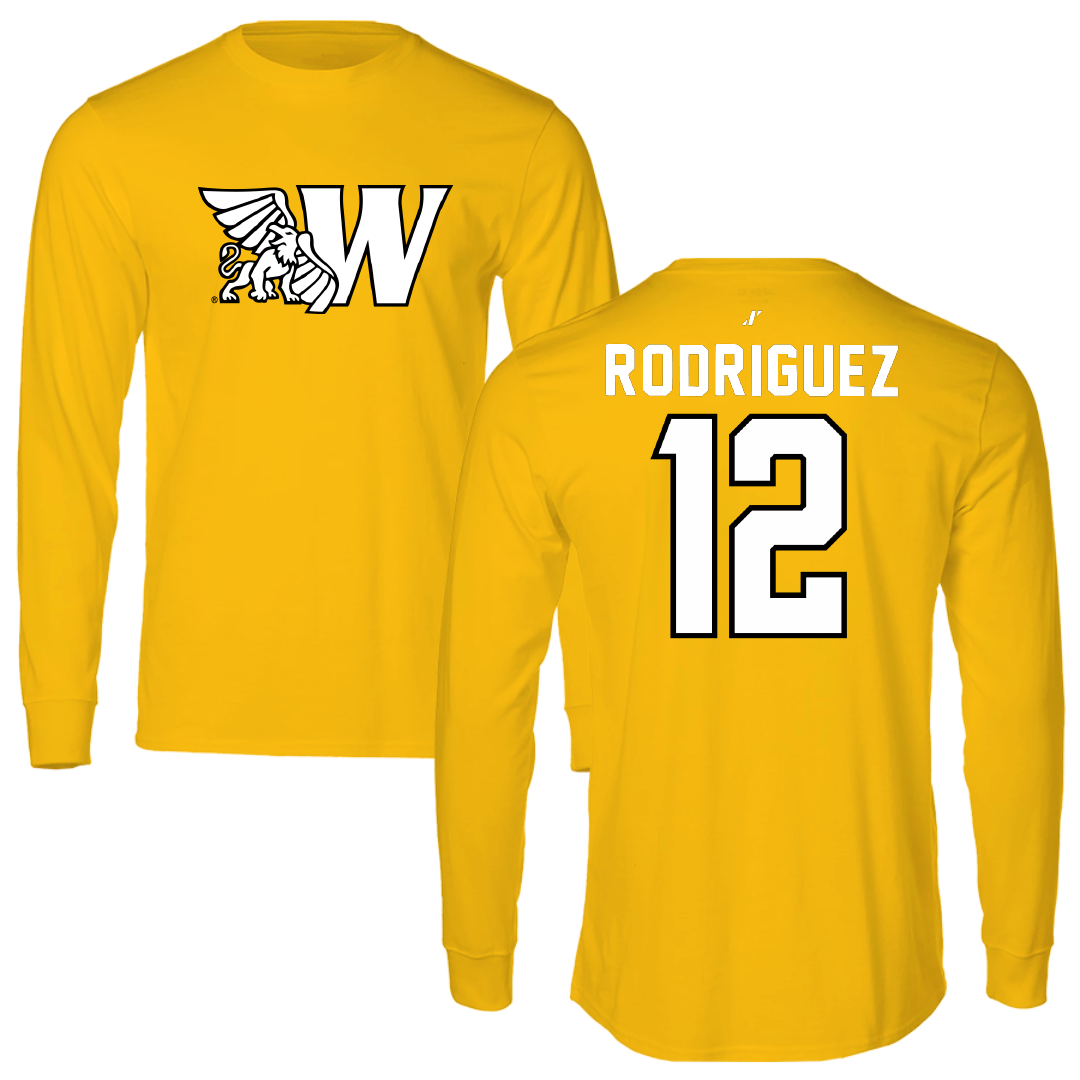 Missouri Western State University Baseball Gold Long Sleeve - #12 Diego Rodriguez