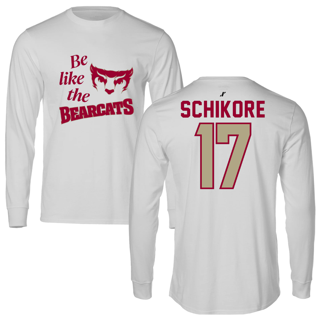 Willamette University Baseball Light Gray Be Like Us Performance Long Sleeve - #17 Nate Schikore