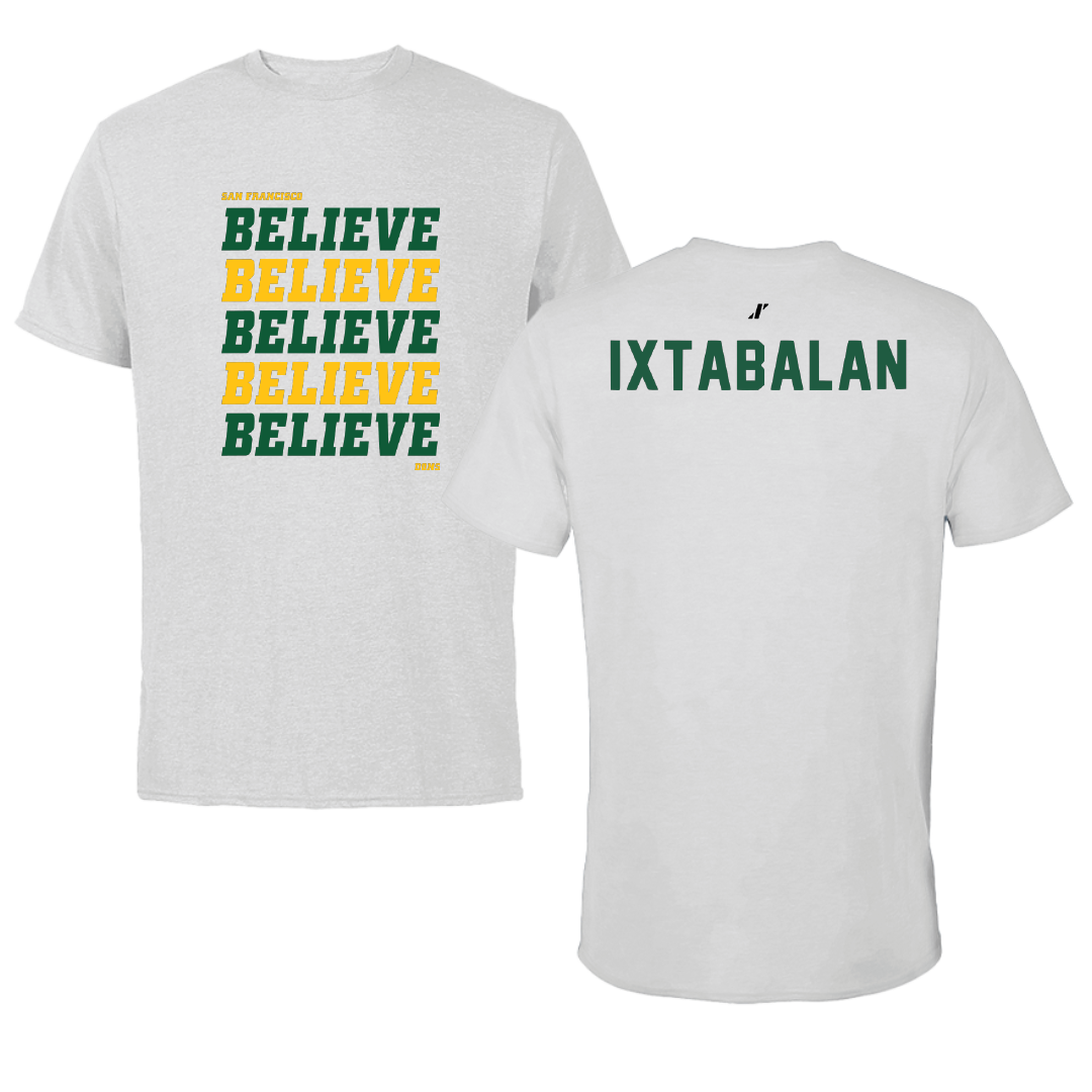 University of San Francisco TF and XC Light Gray Performance Tee - Andy Ixtabalan