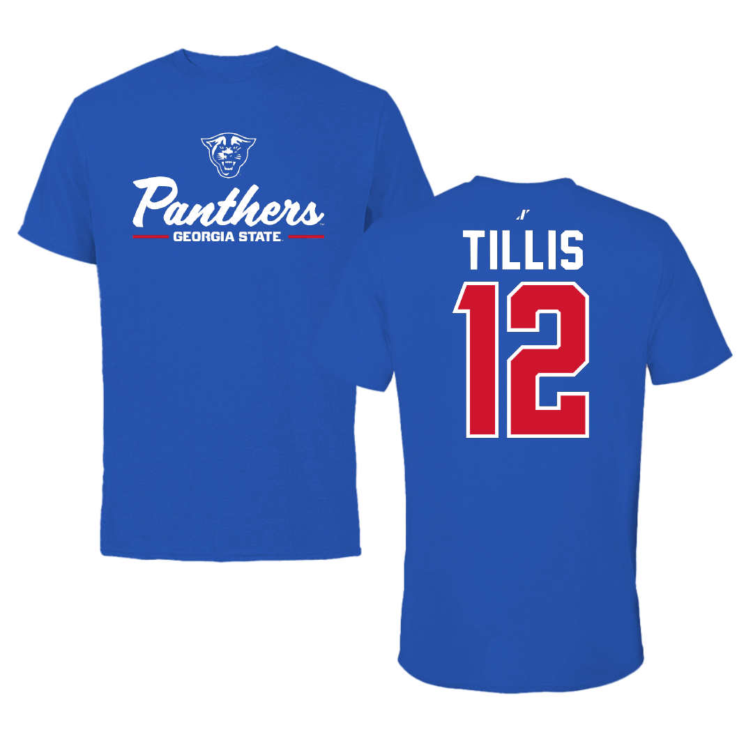 Georgia State University Softball Blue General Performance Tee - #12 Aliyah Tillis