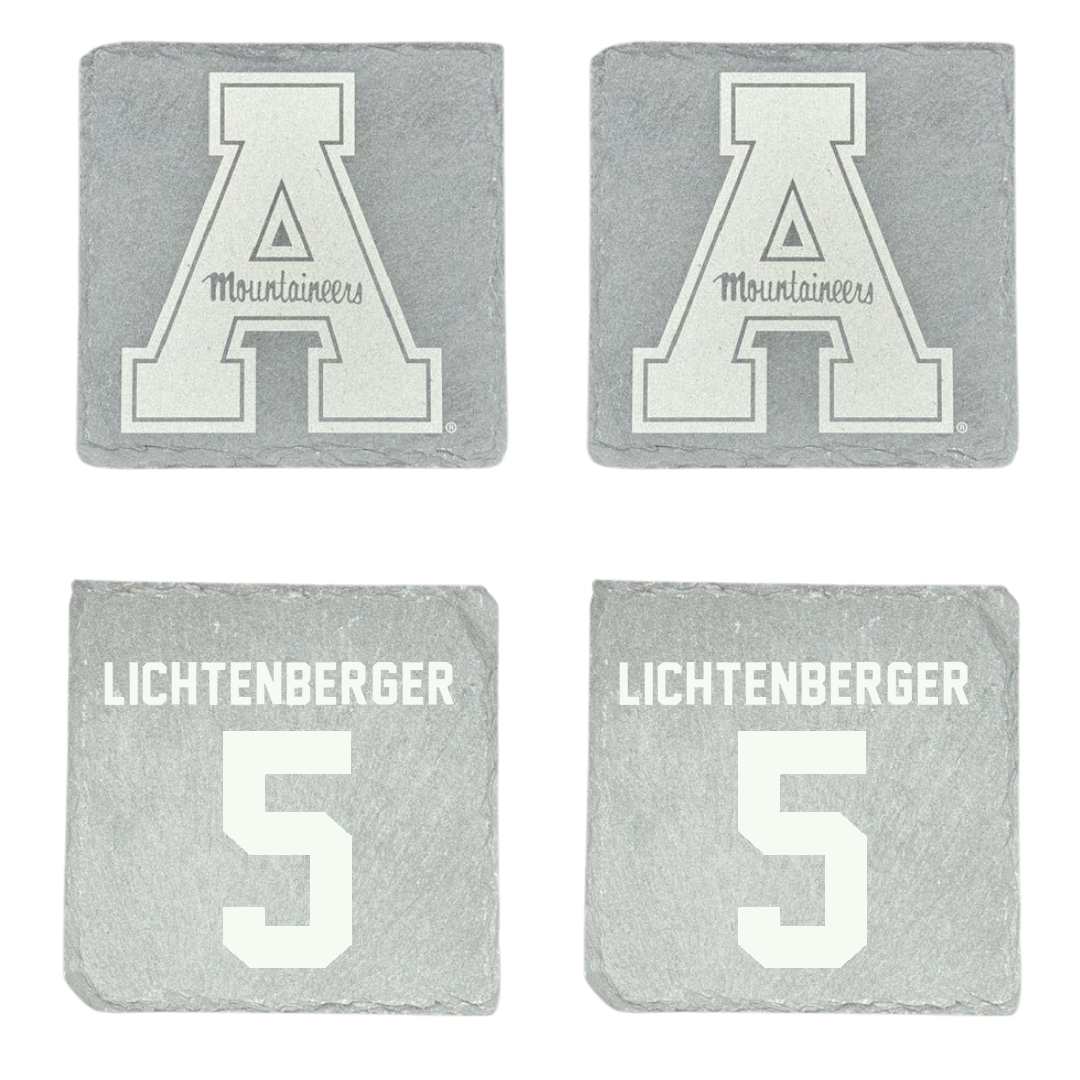 Appalachian State University Baseball Stone Coaster (4 Pack)  - #5 Tyler Lichtenberger