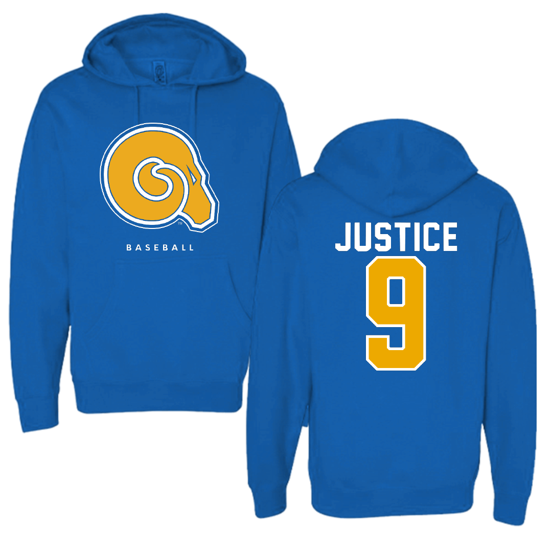 Albany State University Baseball Blue Hoodie - #9 Trent Justice