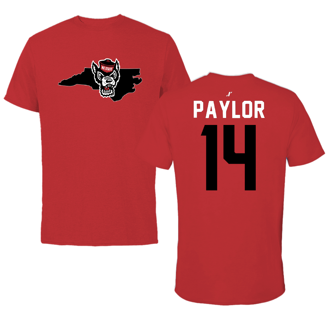 North Carolina State University Football Red State Tee - #14 Jonathan Paylor