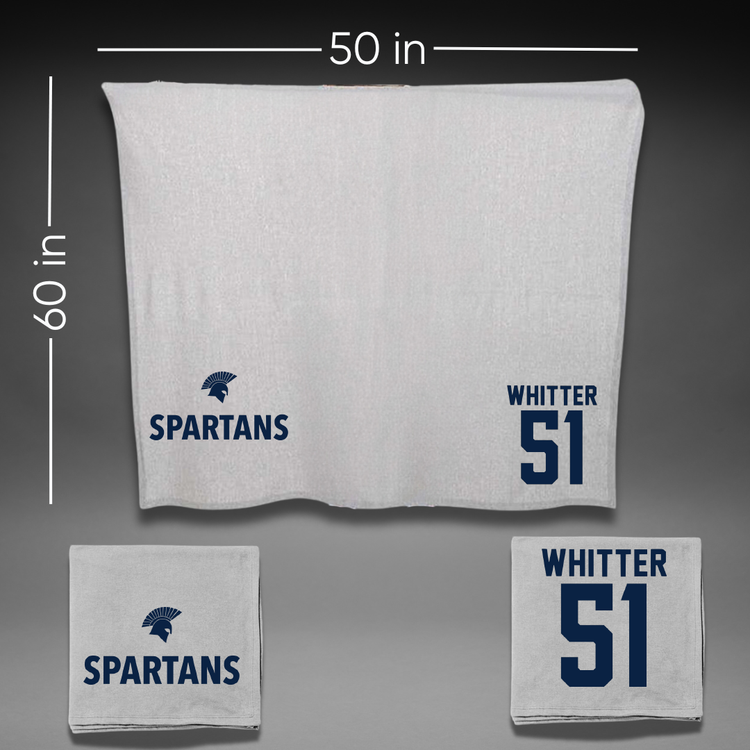 Missouri Baptist University Baseball Gray Blanket - #51 JD Whitter