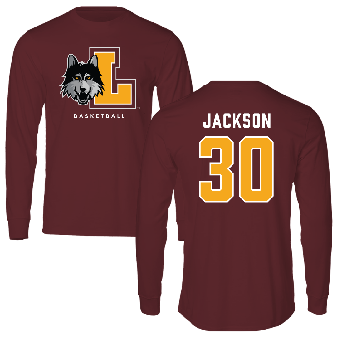 Loyola University-Chicago Basketball Maroon Mascot Performance Long Sleeve - #30 Destiny Jackson