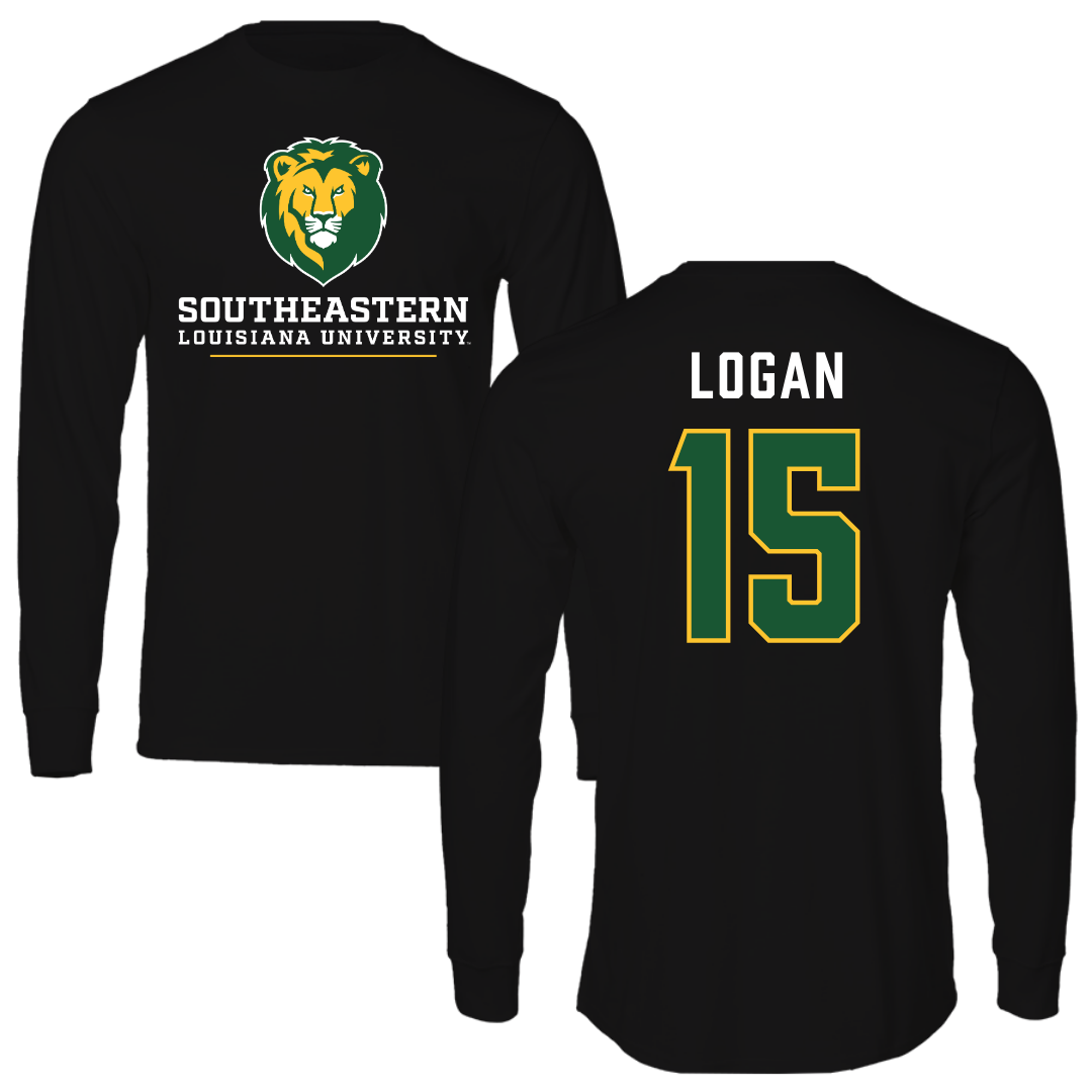 Southeastern Louisiana University Football Black Long Sleeve - #15 Jacob Logan