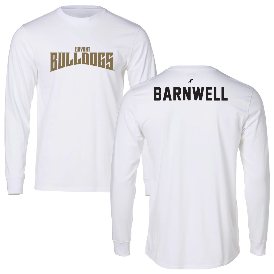 Bryant University TF and XC White Classic Performance Long Sleeve - Aaron Barnwell