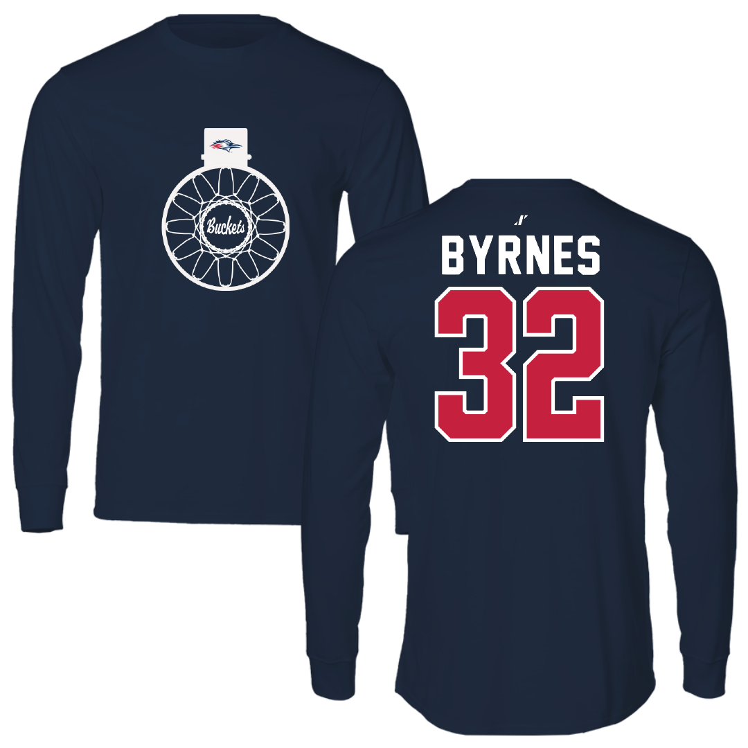 Metropolitan State University of Denver Basketball Navy Buckets Long Sleeve - #32 Amanda Byrnes