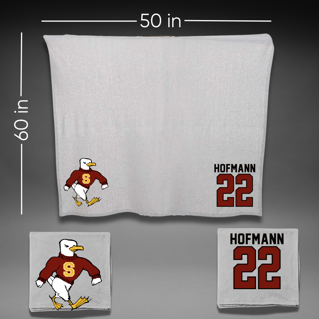 Salisbury University Soccer Gray Blanket - #22 Austin Hofmann