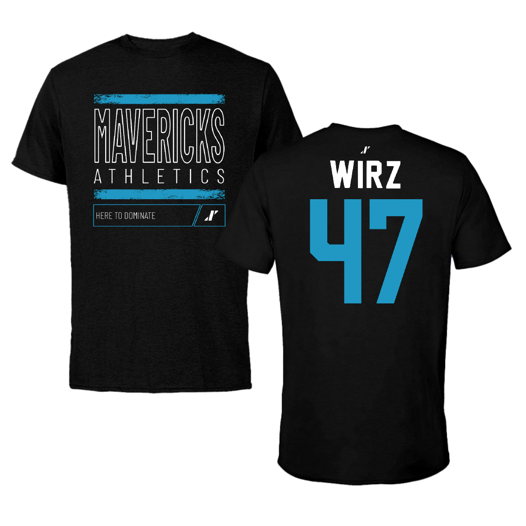 Mercy University Baseball Black Dominate Tee - #47 Diego Wirz