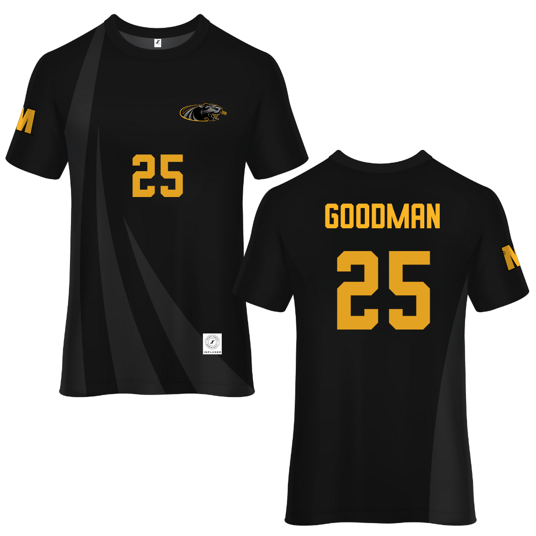 University of Wisconsin-Milwaukee Black Soccer Jersey - #25 Mitchell Goodman