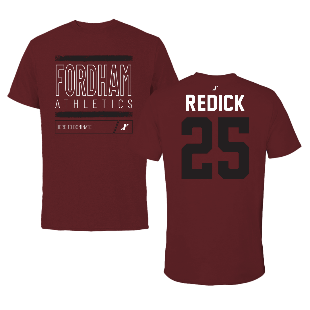 Fordham University Baseball Maroon Dominate Tee - #25 James Redick