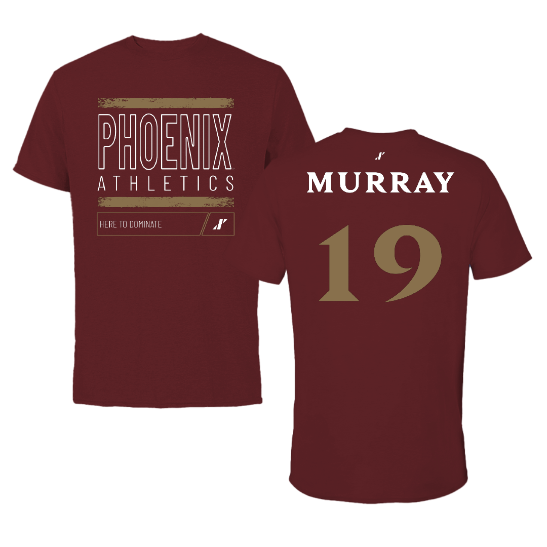 Elon University Softball Maroon Dominate Tee - #19 Mauri Murray