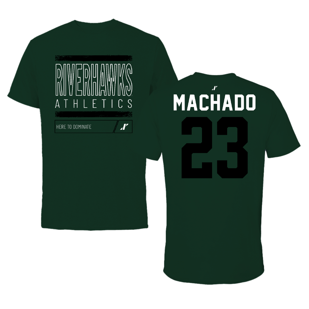 Northeastern State University Football Forest Green Dominate Tee - #23 Matheus Machado