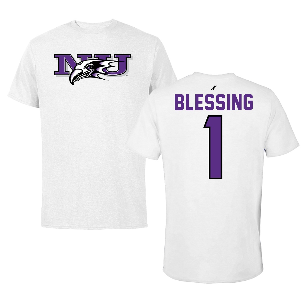 Niagara University Volleyball White Tee - #1 Kylie Blessing