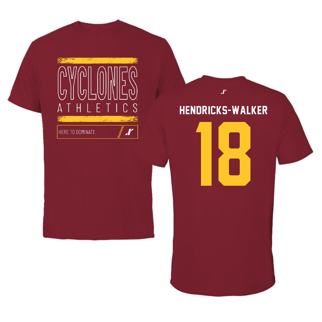 Iowa State University Volleyball Cardinal Dominate Tee - #18 Amiree Hendricks-Walker