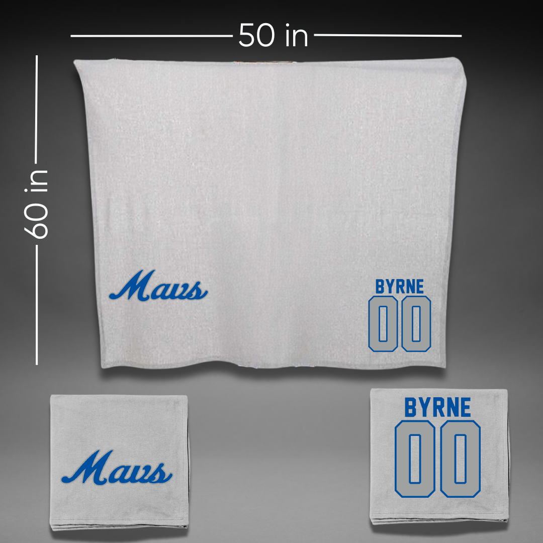 Mercy University Lacrosse Gray Blanket - #00 Liz Byrne